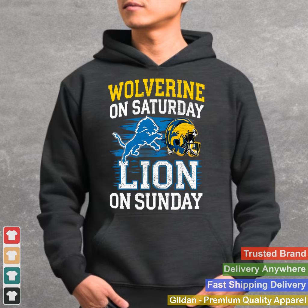 Wolverine On Saturday Lion On Sunday Cool Graphic