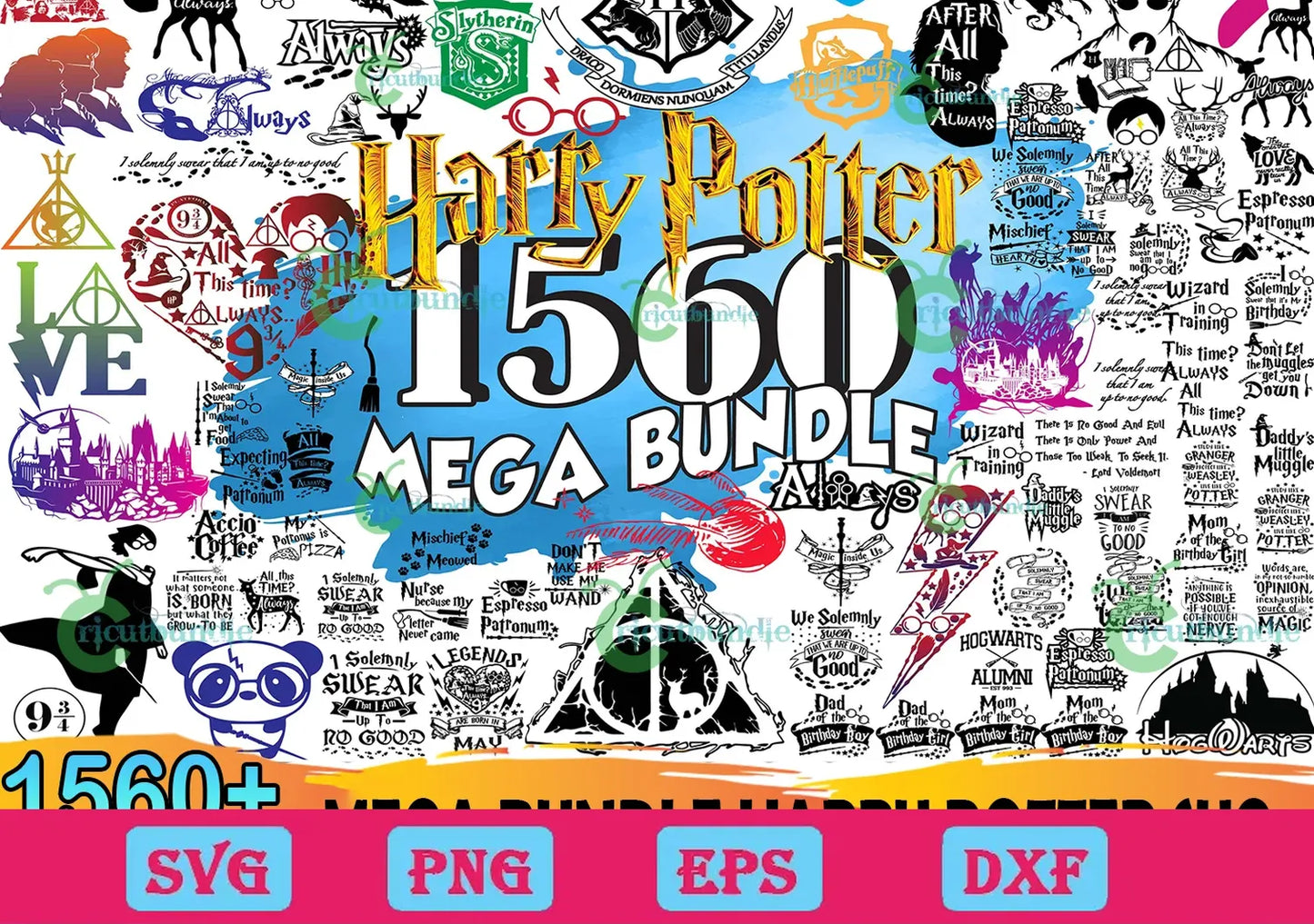 1560 Harry Potter Mega Bundle Svg