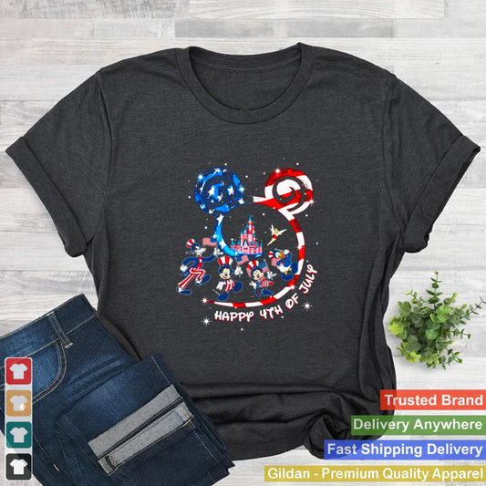 American Mickey Mouse And Friends Happy 4th of July T shirt