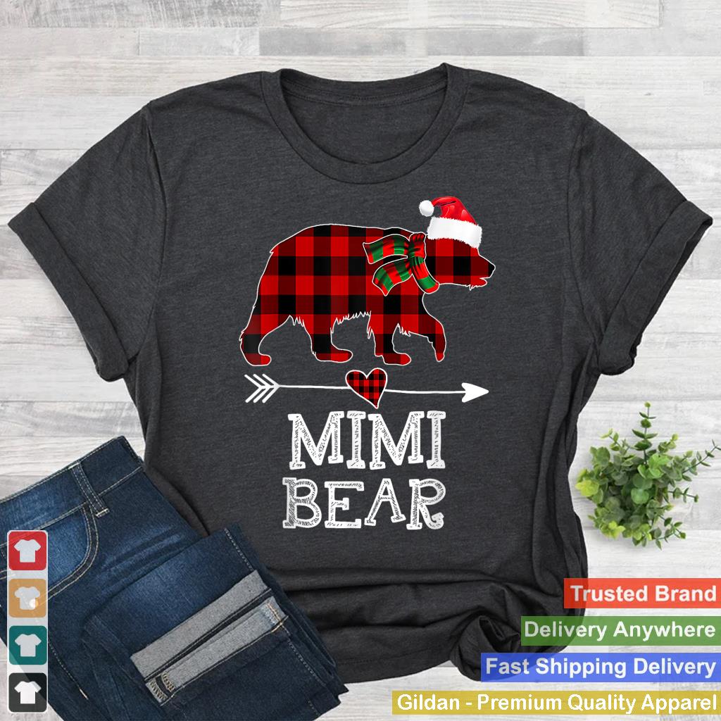 Mimi Bear Christmas Pajama Red Plaid Buffalo For Men Women