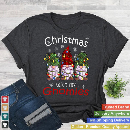 Gnome Family Christmas Shirts for Women Men Buffalo Plaid Pullover Hoodie