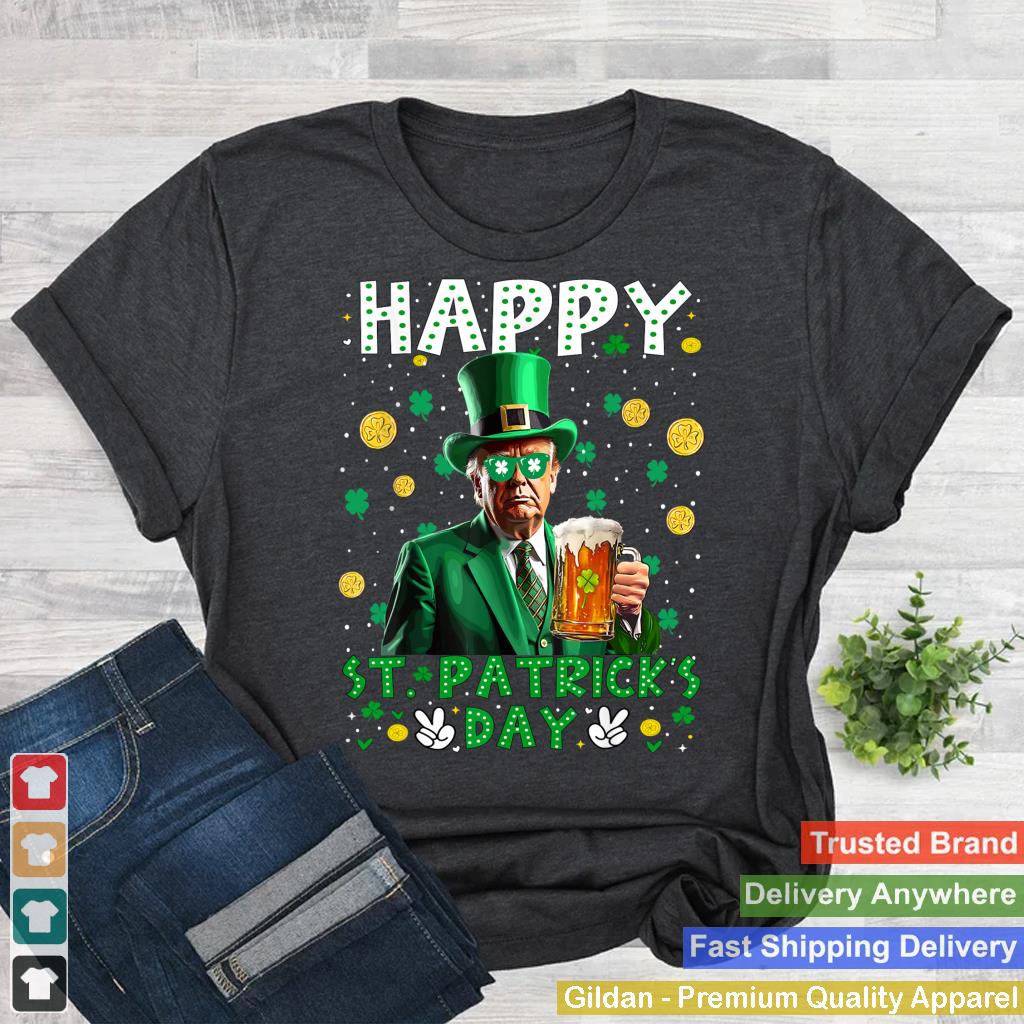 Trump Happy St Patrick's Day Lucky Shamrock Irish Beer