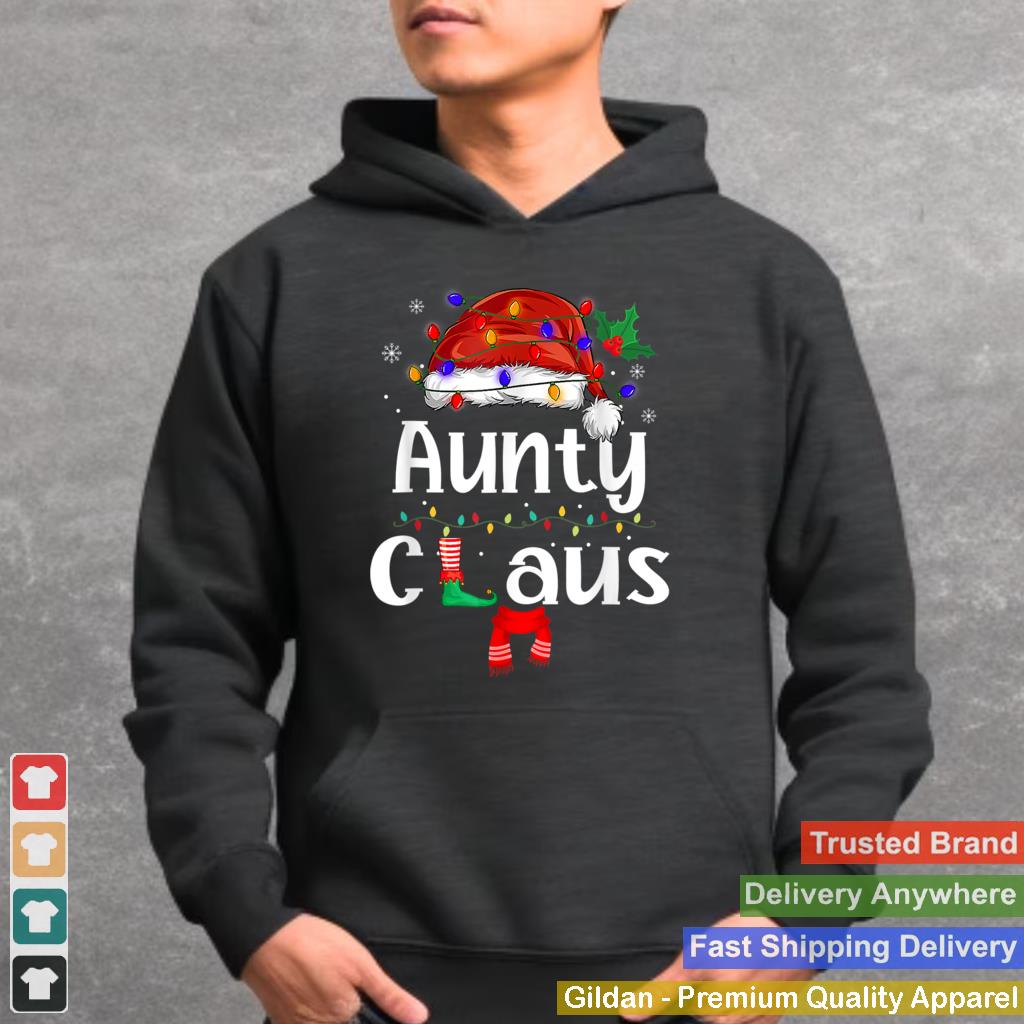 Aunty Claus Shirt Christmas Pajama Family Matching Xmas T Shirt 2