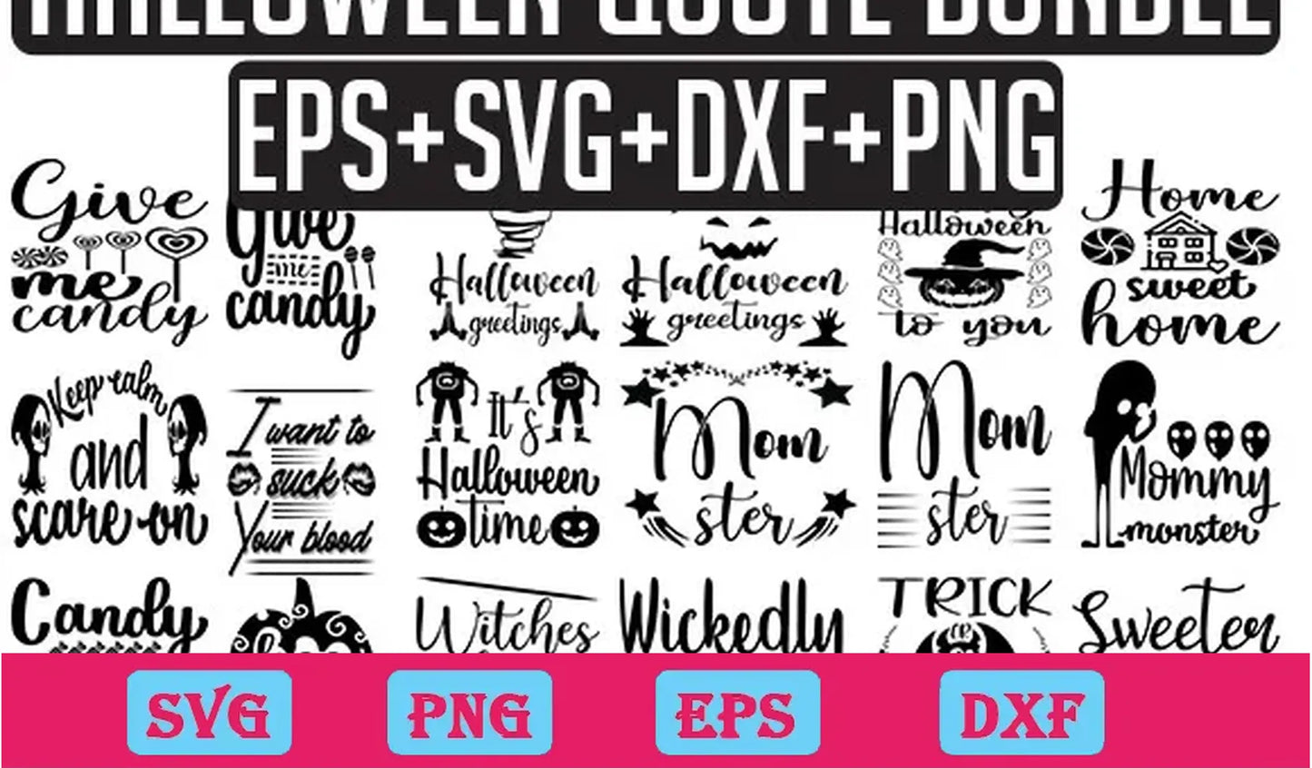 Halloween svg Bundle Funny Halloween Quotes Halloween Saying