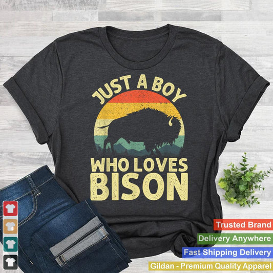 Cool Bison Design For Men Boys Wildlife Buffalo Lover Bison