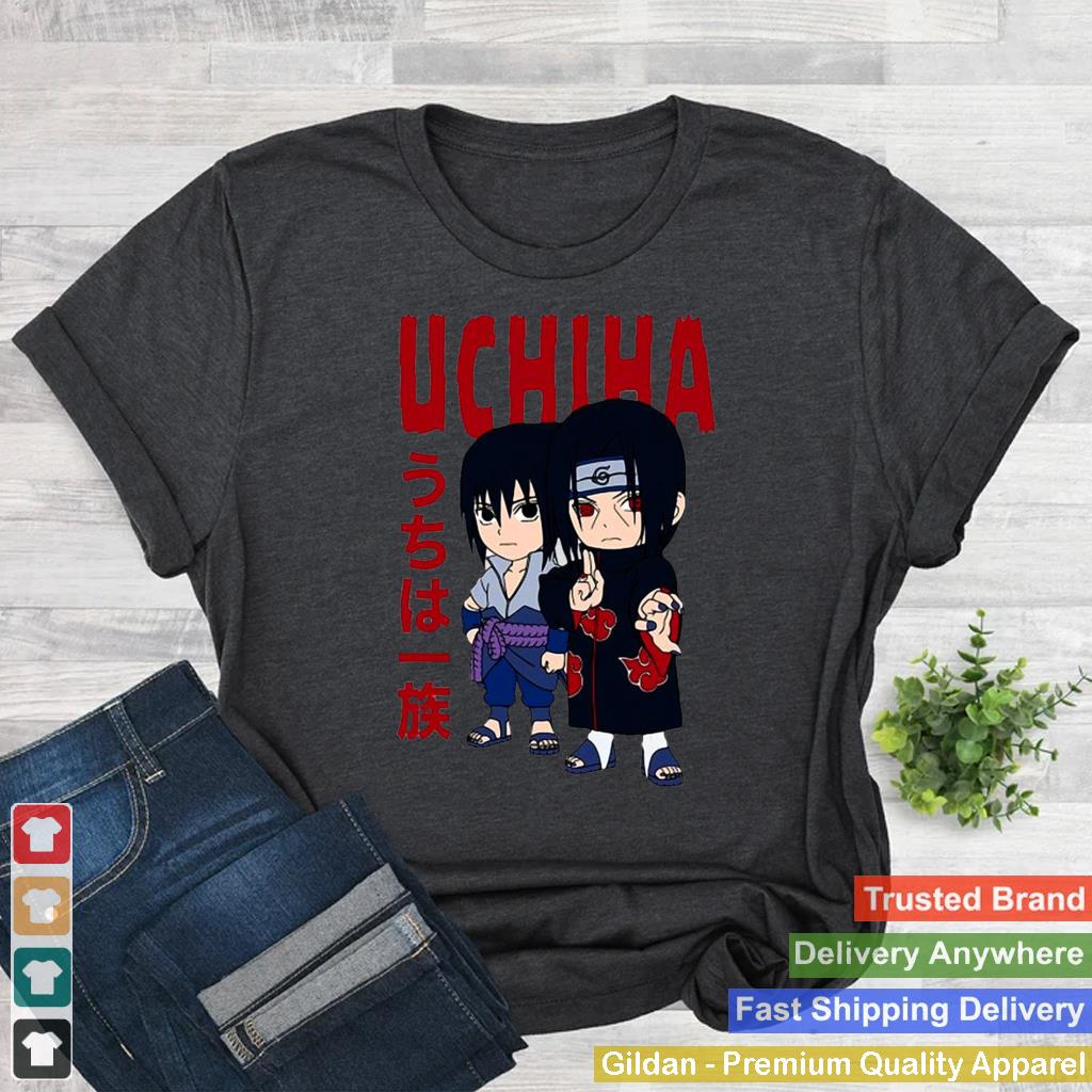 Baju Kaos Anak Naruto Shippuden Chibi Uchiha Pose T shirt