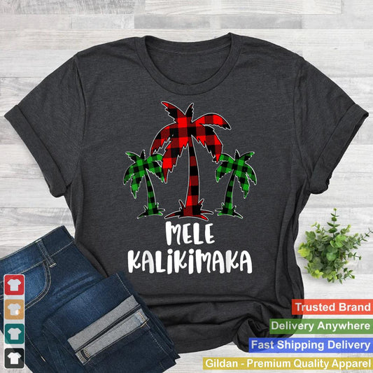 Mele Kalikimaka Palm Tree Hawaii Buffalo Plaid Christmas PJ