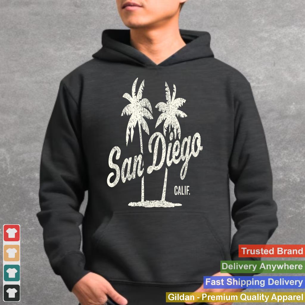 San Diego California Vintage 70s Palm Trees Graphic