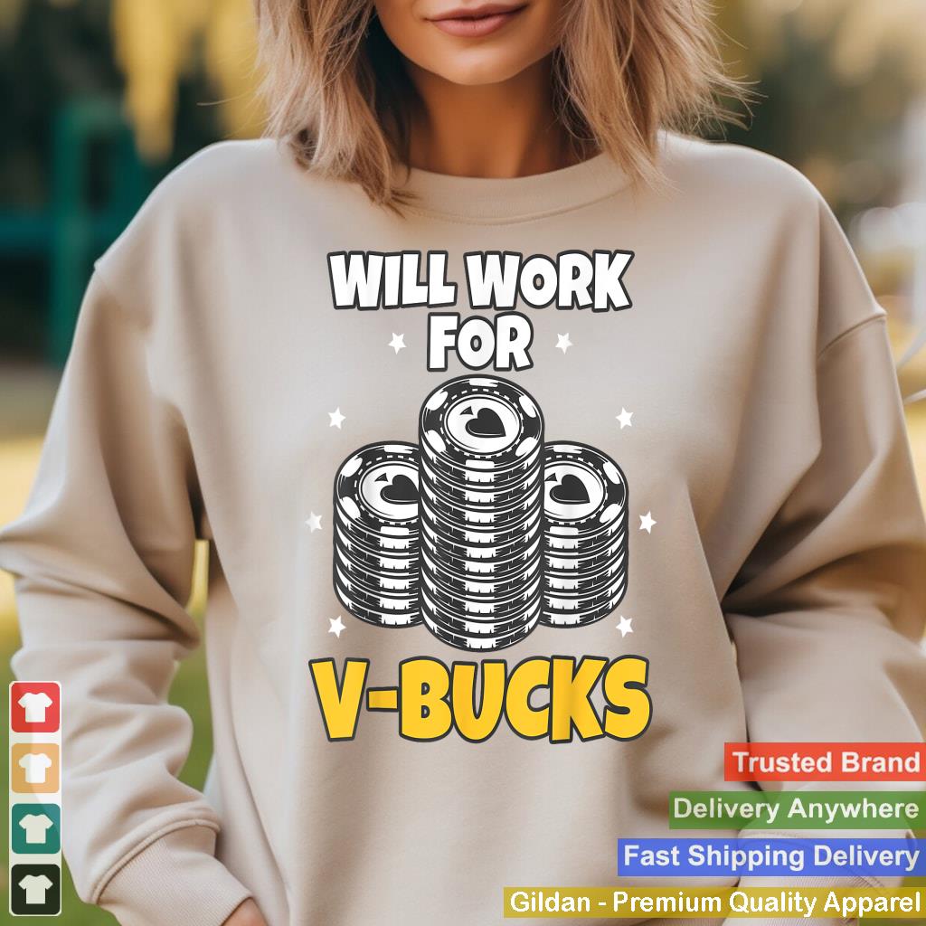 Will Work For Bucks V Gaming Gifts for RPG Gamers Youth