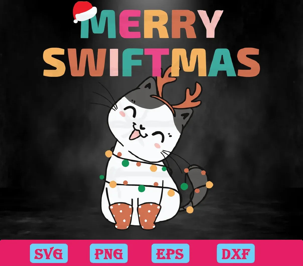 Merry Swiftmas Christmas Cat, Graphic Design