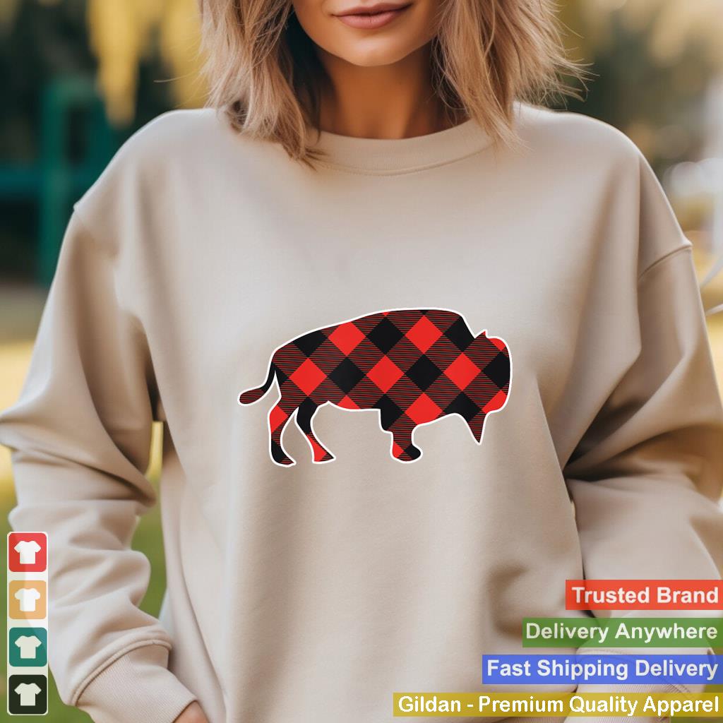 Plaid Raging Buffalo T-Shirt Checkered I Love Buffaloes Tee