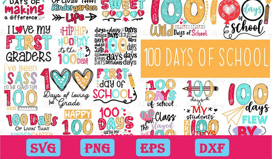 100 Days Of School Bundle Svg