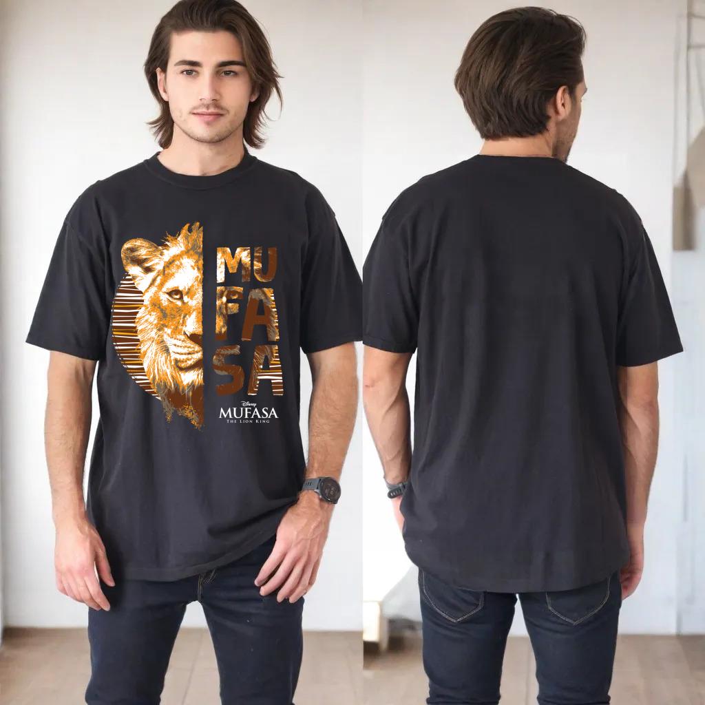 Disney Mufasa The Lion King Movie Face and Name Sun Art Long Sleeve