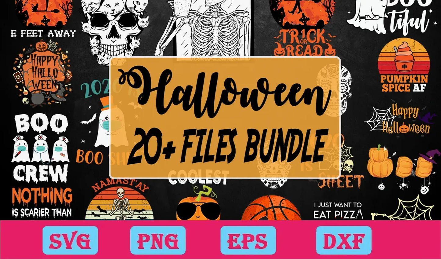 20 Halloween svg Bundle Halloween Vector Sarcastic svg