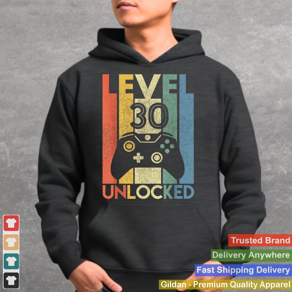 Level 30 Unlocked Funny Video Gamer 30th Birthday Gift