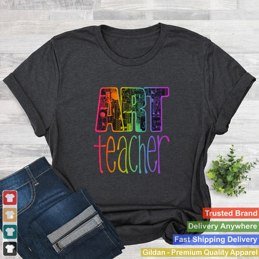 Art-Teacher-Supplies-Doodle-in-Rainbow-Color-Art-Teacher-Christmas-T-Shirt