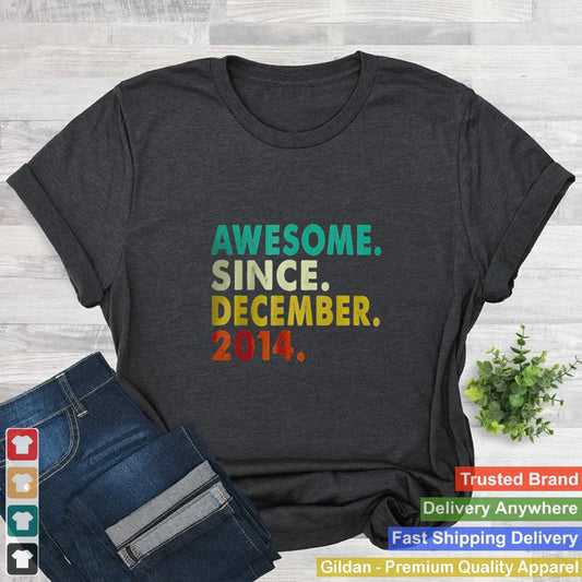 Awesome Since December 2014 7th Birthday Gift T Shirt