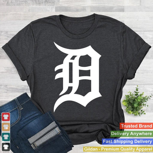 Retro Detroit Letter D Throwback Design for Men Women Kids