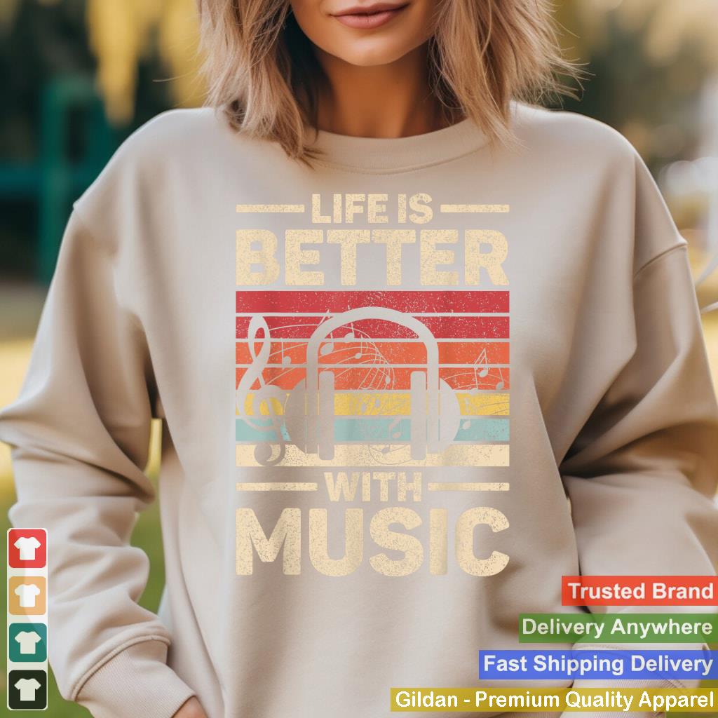 Life Is Better With Music Lover Musician Outfit EDM Music DJ