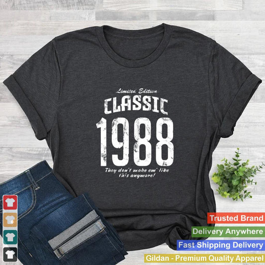 1988 Classic 34 Years Old 34th Birthday Vintage Edition Shirt