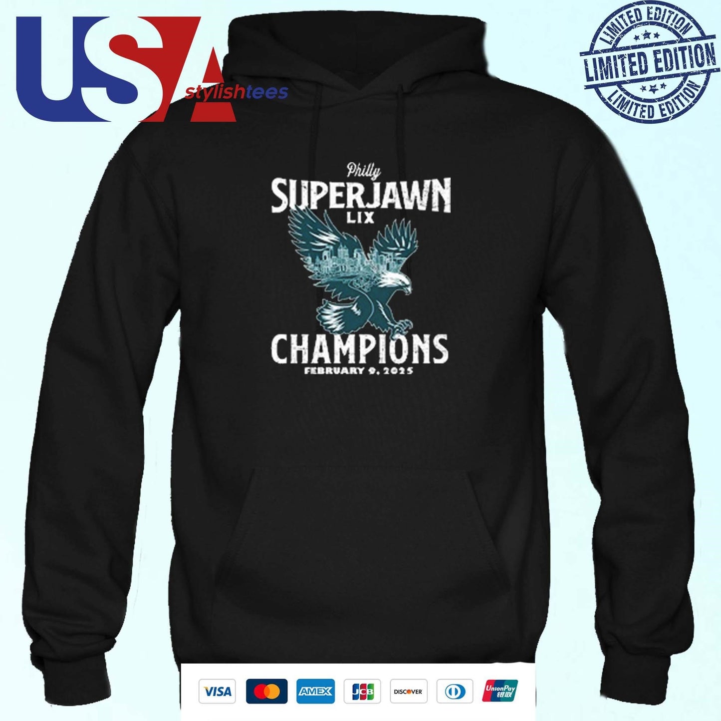 Philadelphia Football Philly SuperJawn LIX 2024-2025 Champions Shirt