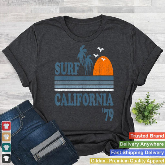 Vintage Surf California Beach Retro Sunset Surf 70's Gift