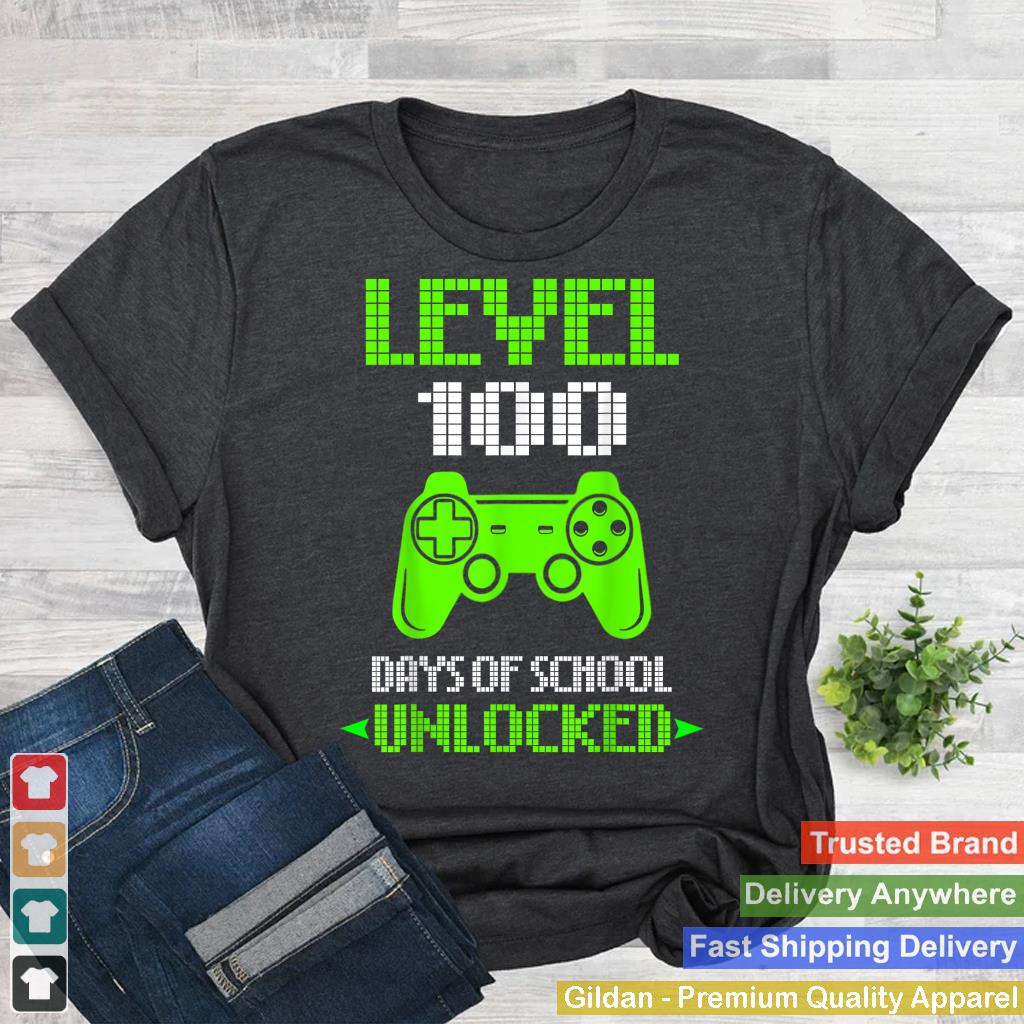 100th Day Of School Shirt Kids Video Games Boy Gift Gamer