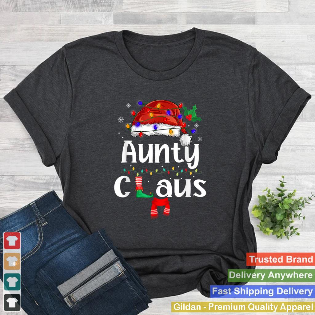 Aunty Claus Shirt Christmas Pajama Family Matching Xmas T Shirt 2