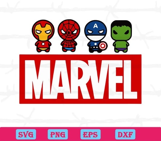 Marvel Chibi Hulk Avengers Svg