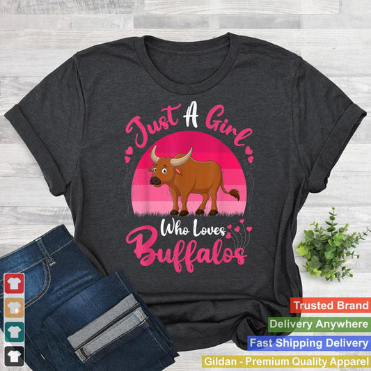 Vintage Buffalo Animal Lover Just A Girl Who Loves Buffalos