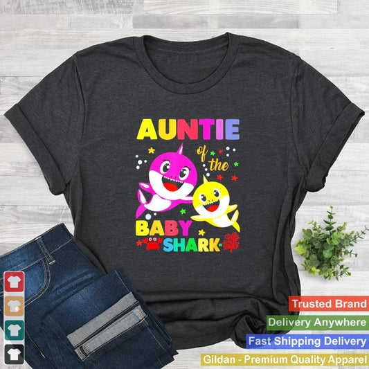 Auntie Of The Baby Shark Birthday Auntie Shark shirt