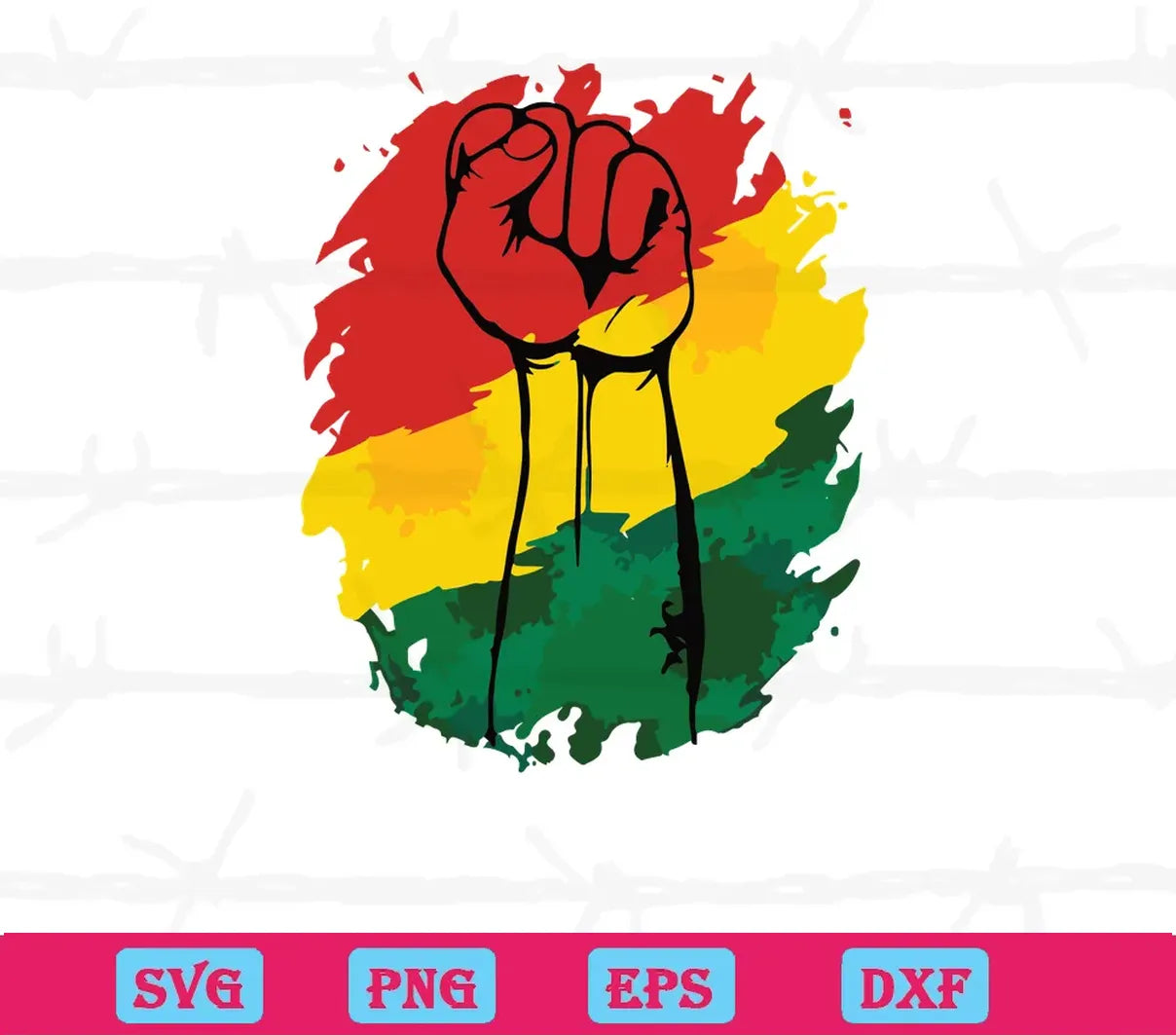 Strong Hand Junteenth Celebrating Black Freedom And Birthday, Svg Cut Files