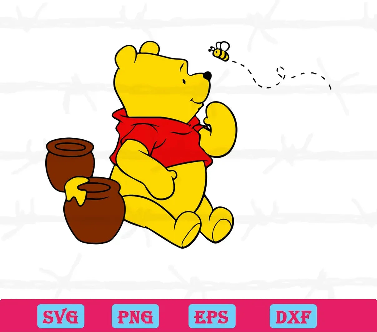 Winnie The Pooh Honey Pot Svg