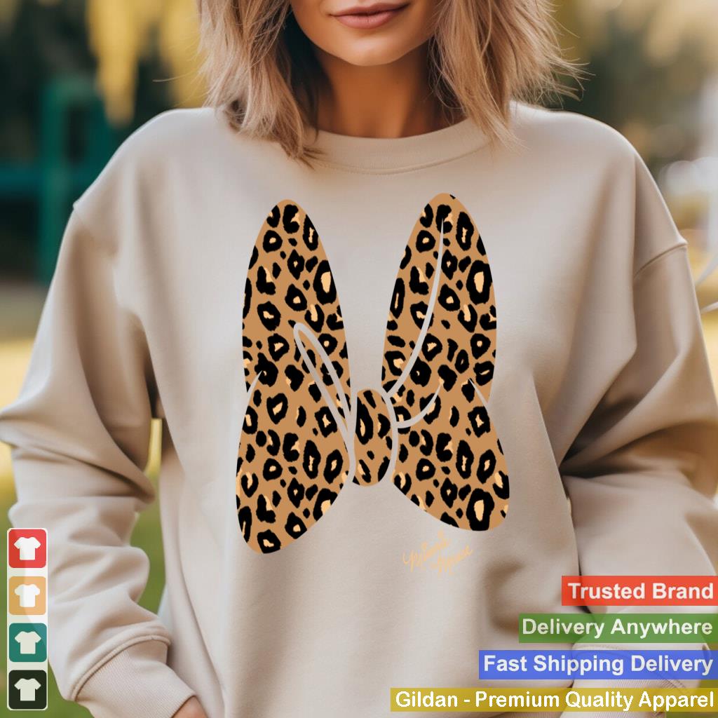 Disney Minnie Mouse Classic Leopard Print Bow Sweatshirt