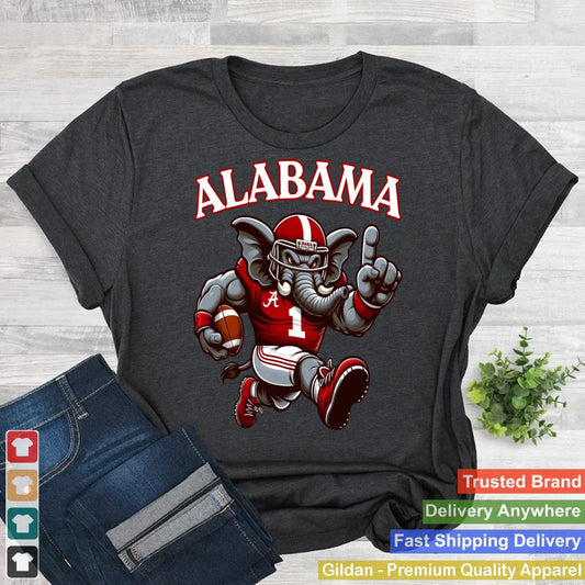 Alabama AL Vintage Sports Funny Love Elephant Animal Men Kid