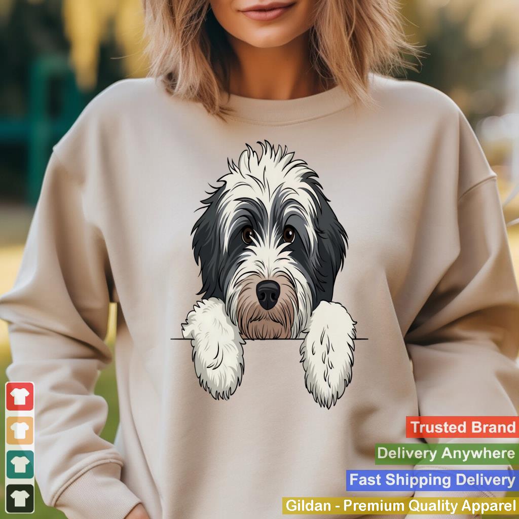 Cute Bernedoodle Peeking Doodle Puppy Dog Lover Men Women