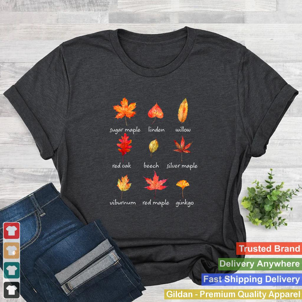 Autumn Falling leaves Pattern Happy Thanksgiving Decor Retro T Shirt