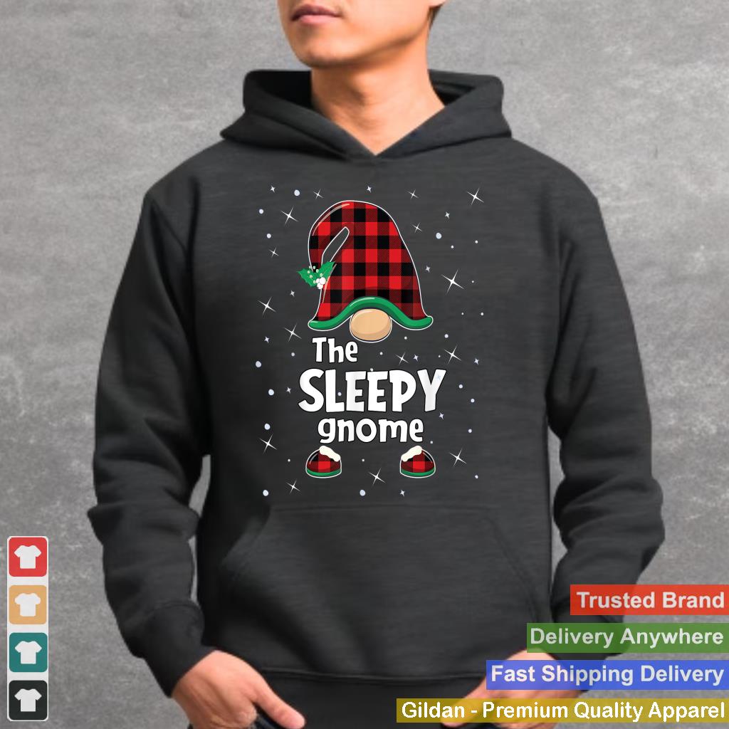 Sleepy Gnome Buffalo Plaid Matching Christmas Pajama