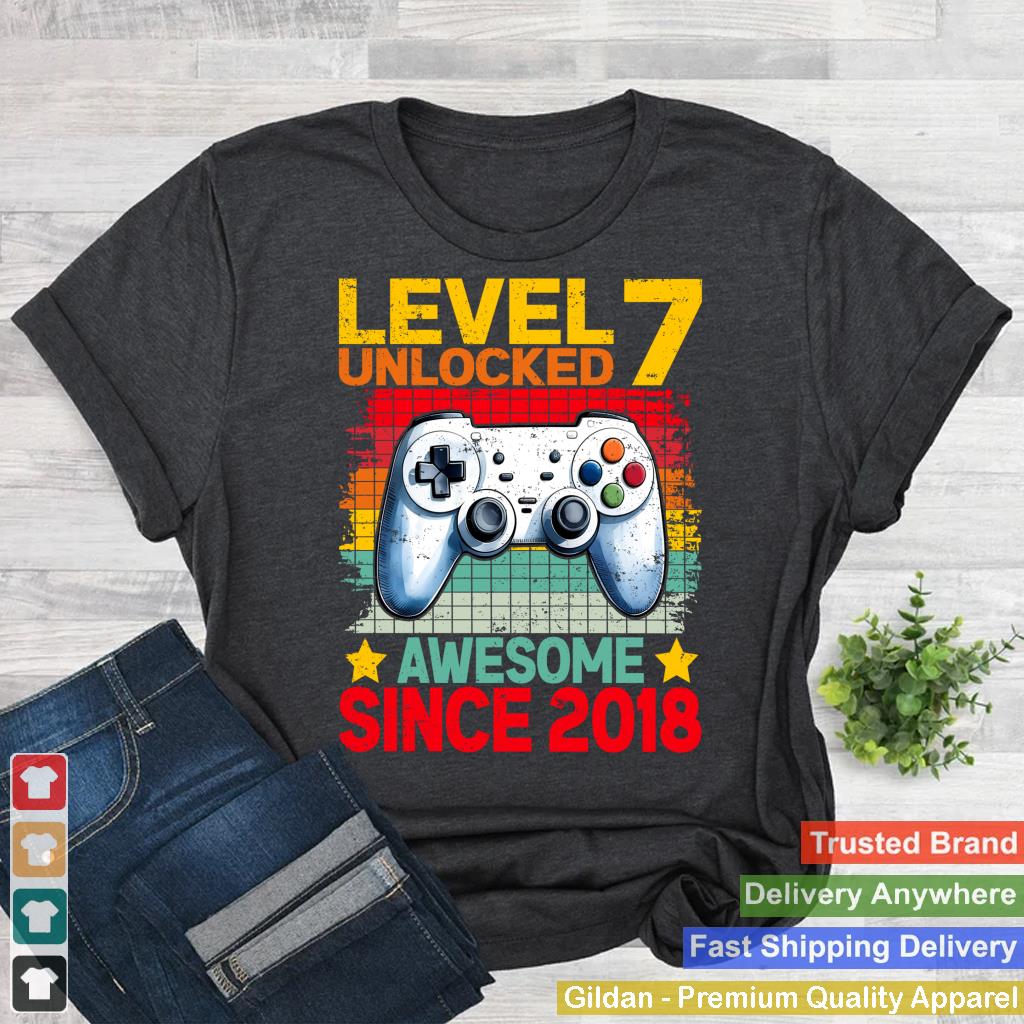 Level 7 Unlocked Awesome Since 2018 7th Birthday Gaming