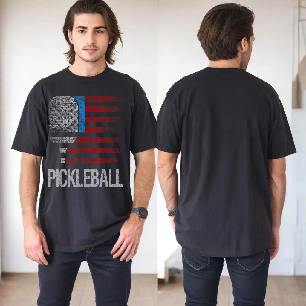 US Flag Pickleball Player Paddleball Lover