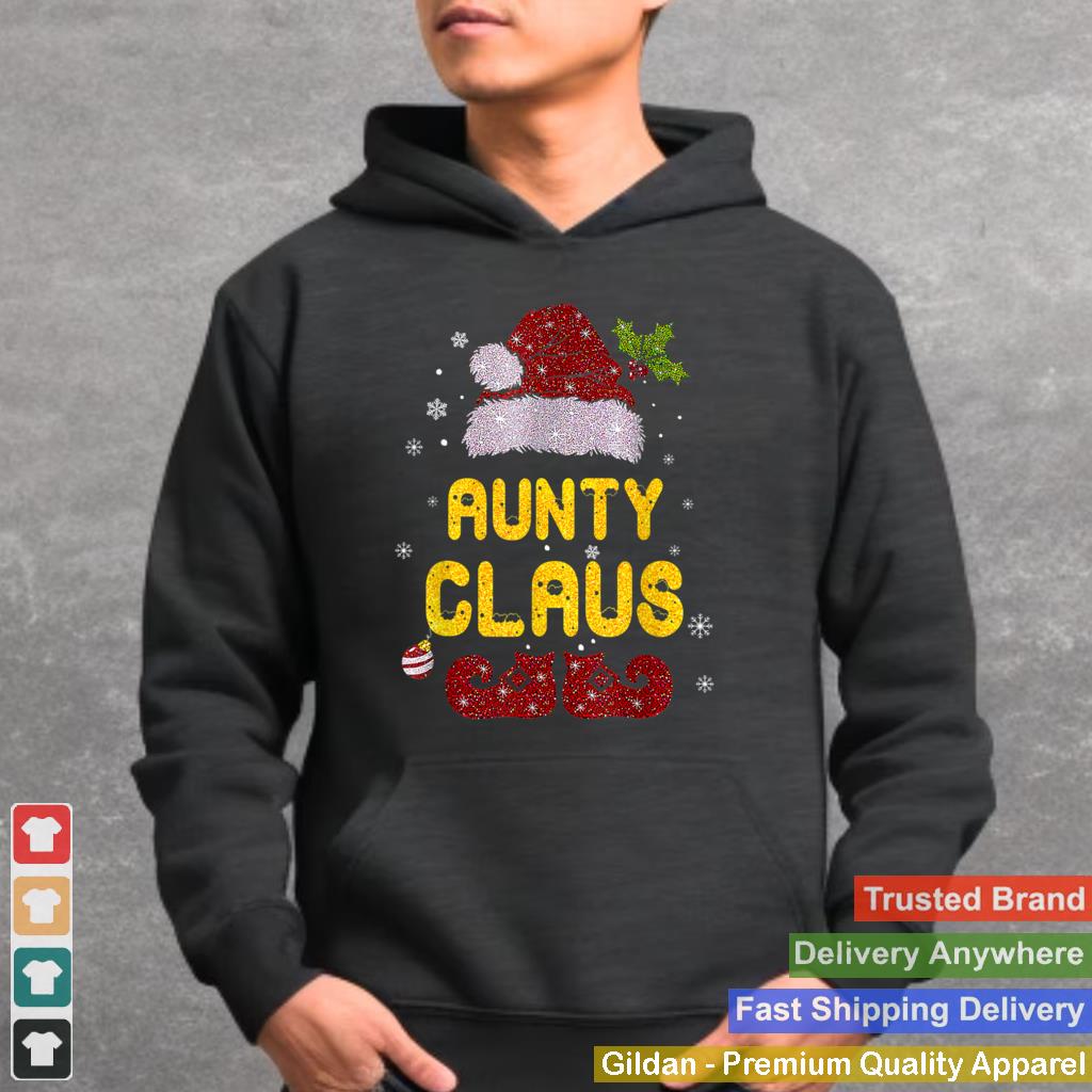 Aunty Claus Shirt Christmas Pajama Family Matching Xmas T Shirt