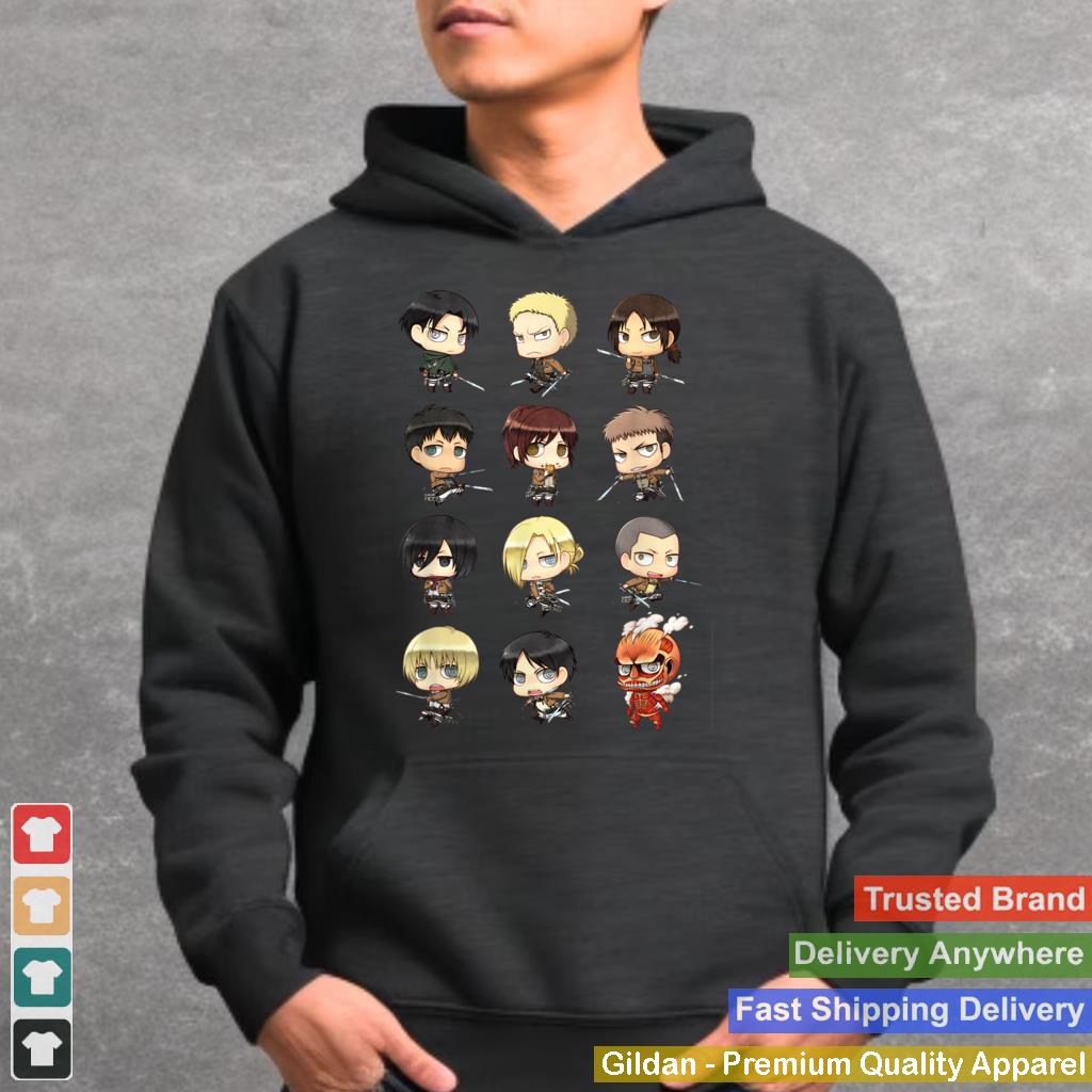 Attack on Titan Chibi All Characters T Shirt