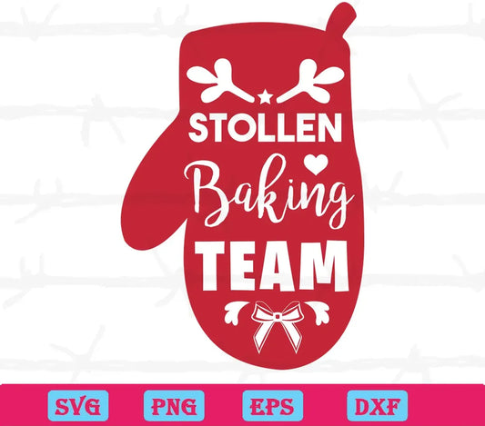 Stollen Baking Team Christmas Stollen, Cuttable Svg Files