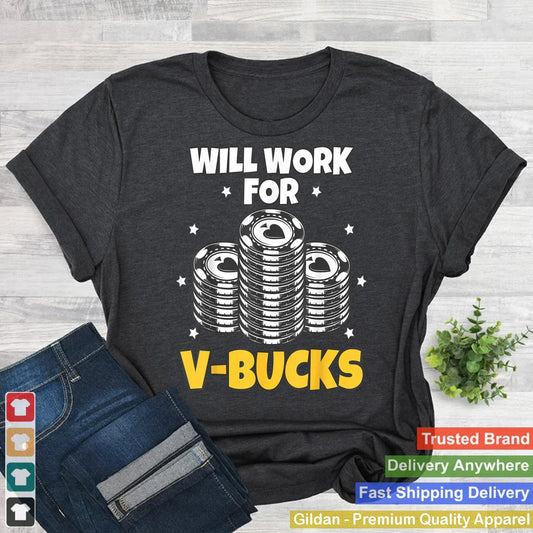 Will Work For Bucks V Gaming Gifts for RPG Gamers Youth