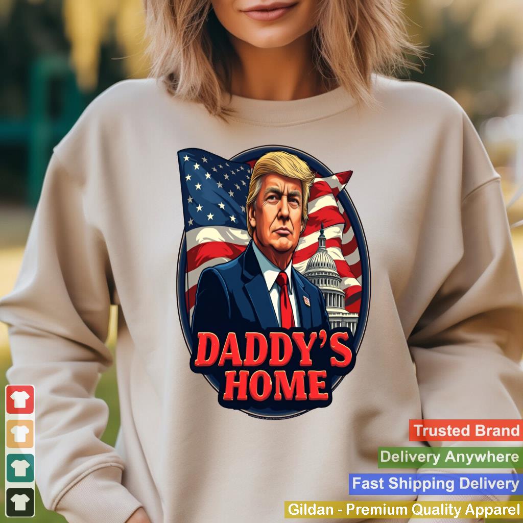 Trump Daddys Home White House USA American Flag Vintage_2