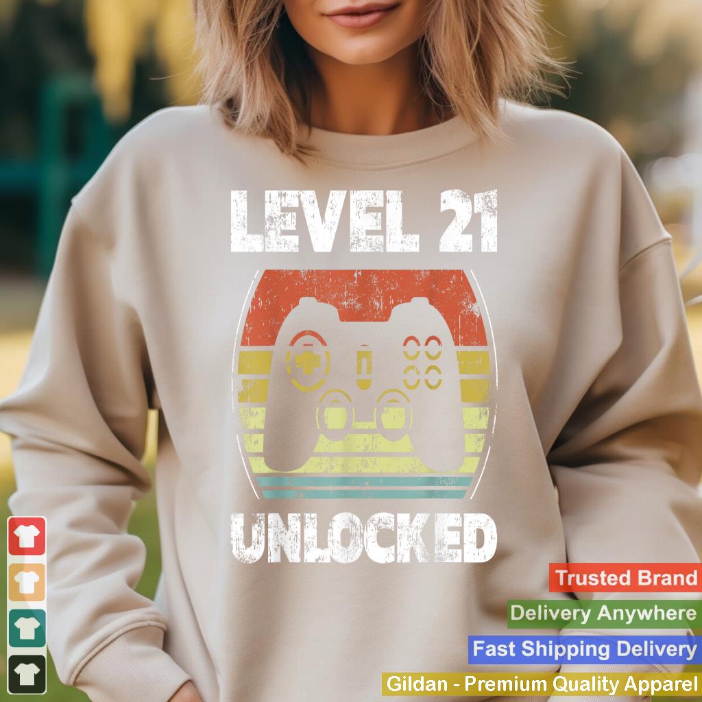 Level 21 Unlocked Funny Video Gamer 21st Birthday