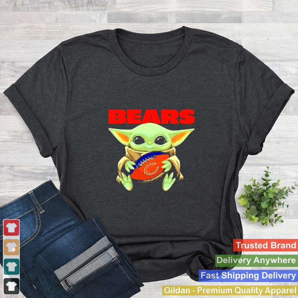 Baby Yoda Loves The Chicago Bears Star Wars shirt