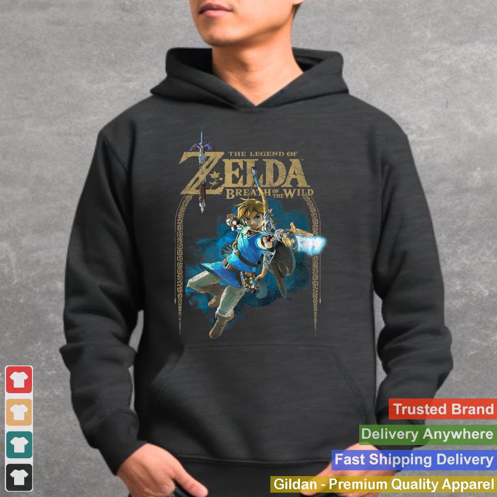 Zelda Breath Of The Wild Link Arch Shot Logo Graphic T-Shirt