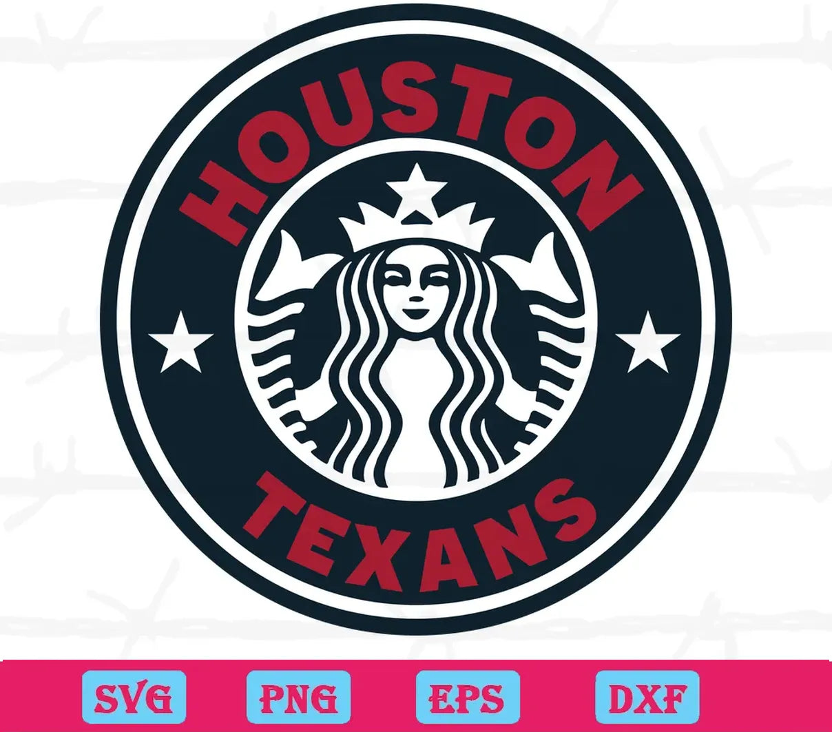 Houston Texans Starbucks Logo, Laser Cut Svg Files