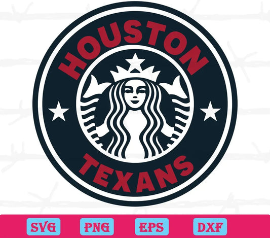 Houston Texans Starbucks Logo, Laser Cut Svg Files